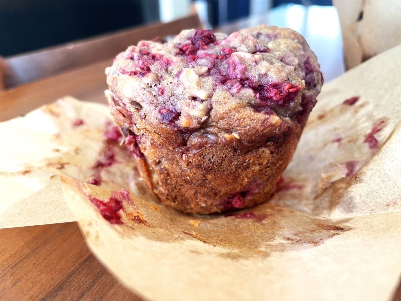 Raspberry Blackberry Healthy Oatmeal Muffins