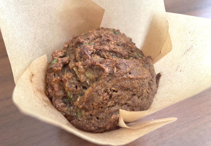 Closeup of the toddler vegetable muffins for kids recipe