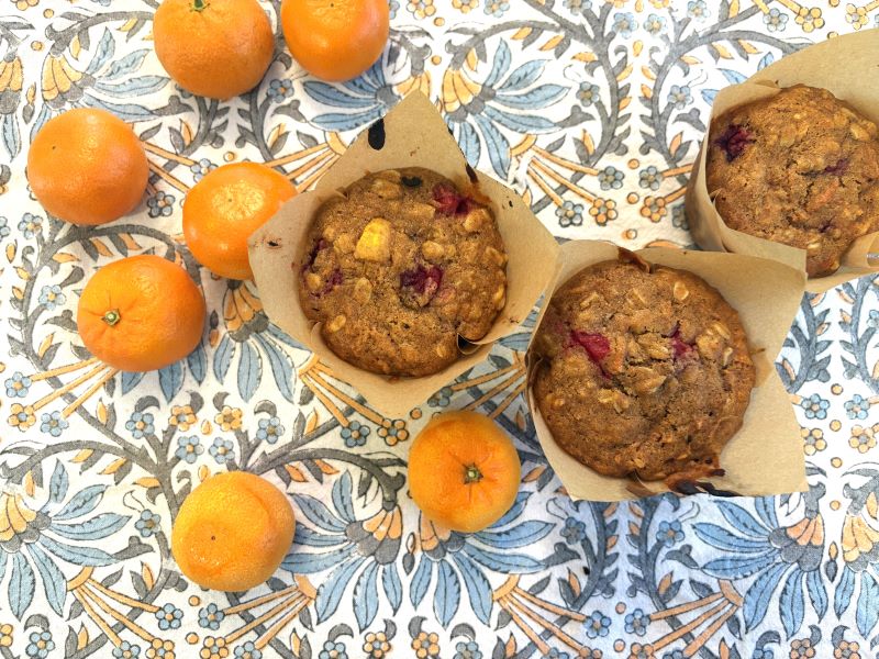 Orange-Scented Cranberry and Carrot Muffins