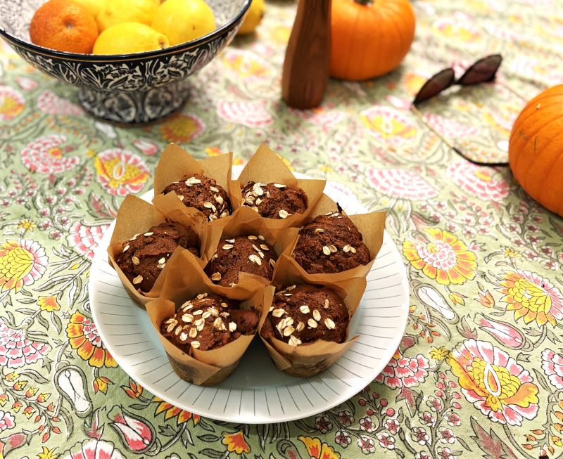 Pumpkin Gingerbread Muffins