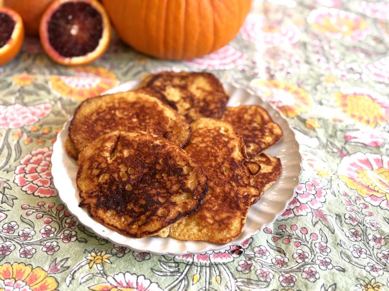 plate of cornbread pancakes