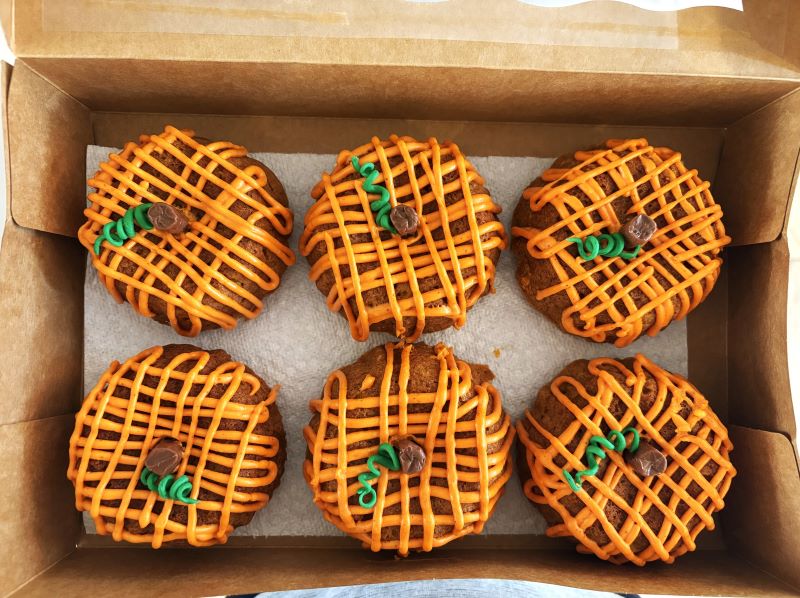 Mini Pumpkin Bundt Cakes with Salted Brown Butter Maple Icing