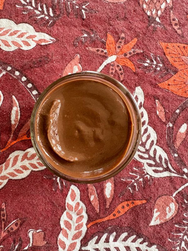 dark chocolate pudding with no refined sugar