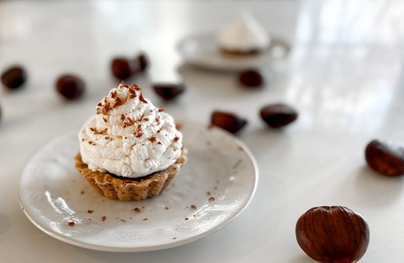 Chestnut Tart with Dark Chocolate Ganache