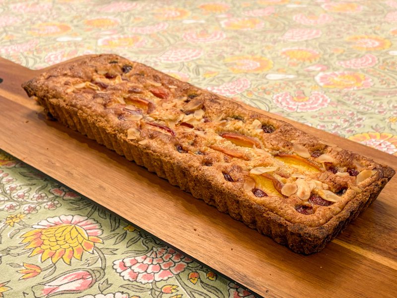 peach almond tart with gluten free crust